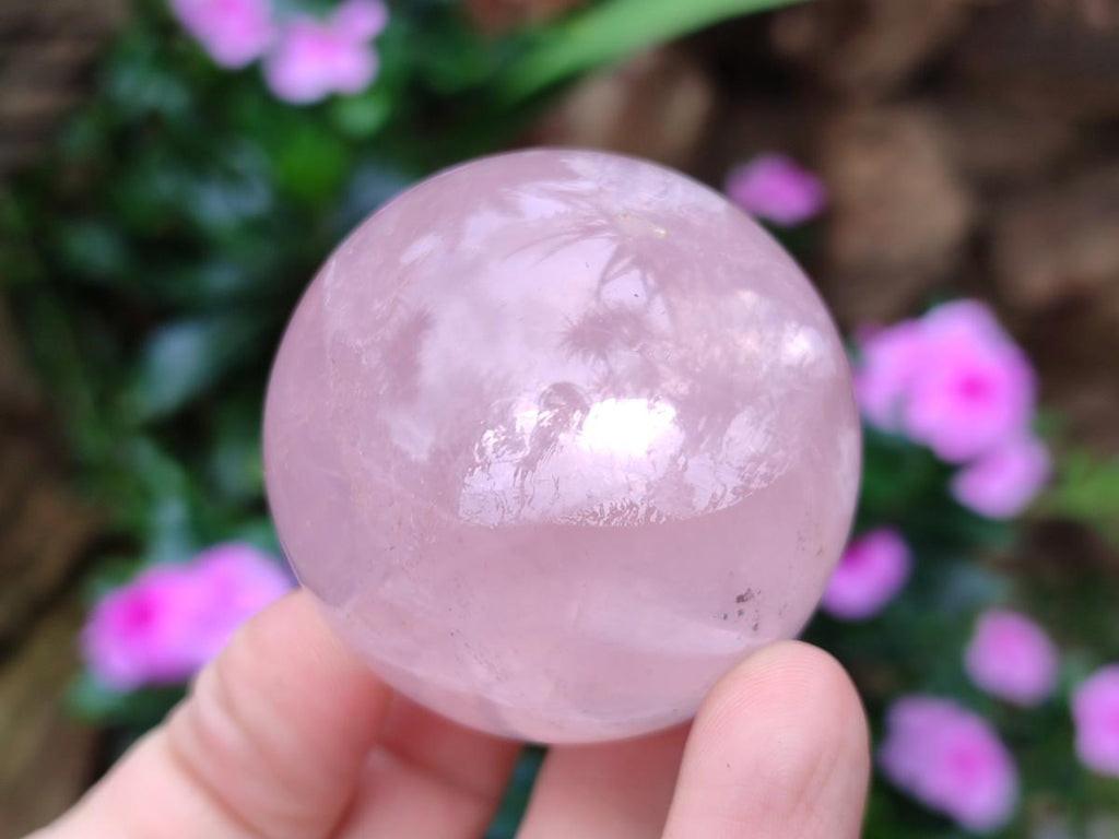Polished Small Gemmy Rose Quartz Spheres x 7 From Madagascar