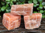 Natural Rhombohedral Sunset Orange Calcite Specimens x 25 From Spitzkop, Namibia