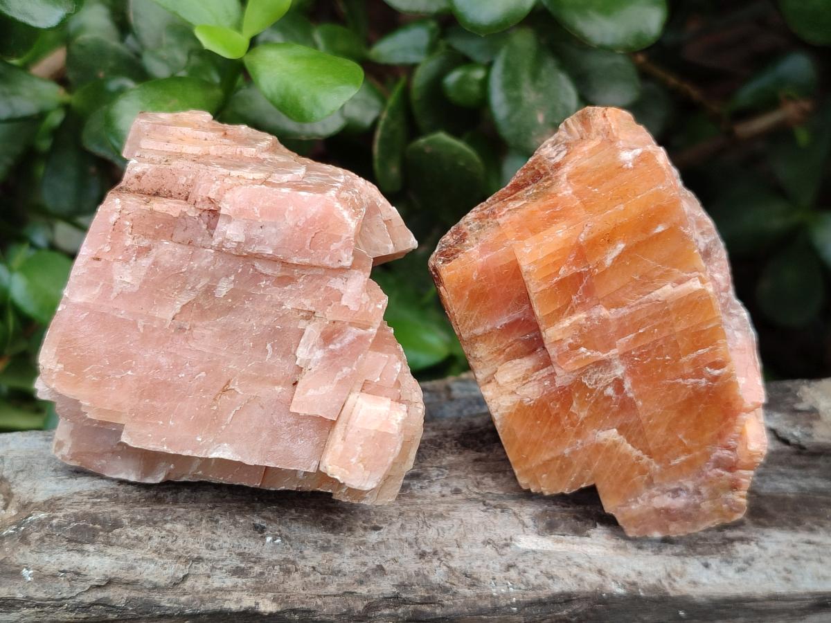 Natural Rhombohedral Sunset Orange Calcite Specimens x 25 From Spitzkop, Namibia