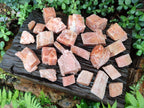 Natural Rhombohedral Sunset Orange Calcite Specimens x 25 From Spitzkop, Namibia