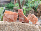 Natural Rhombohedral Sunset Orange Calcite Specimens x 25 From Spitzkop, Namibia