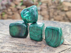 Polished Flower Banded Malachite Free Forms x 35 From Congo