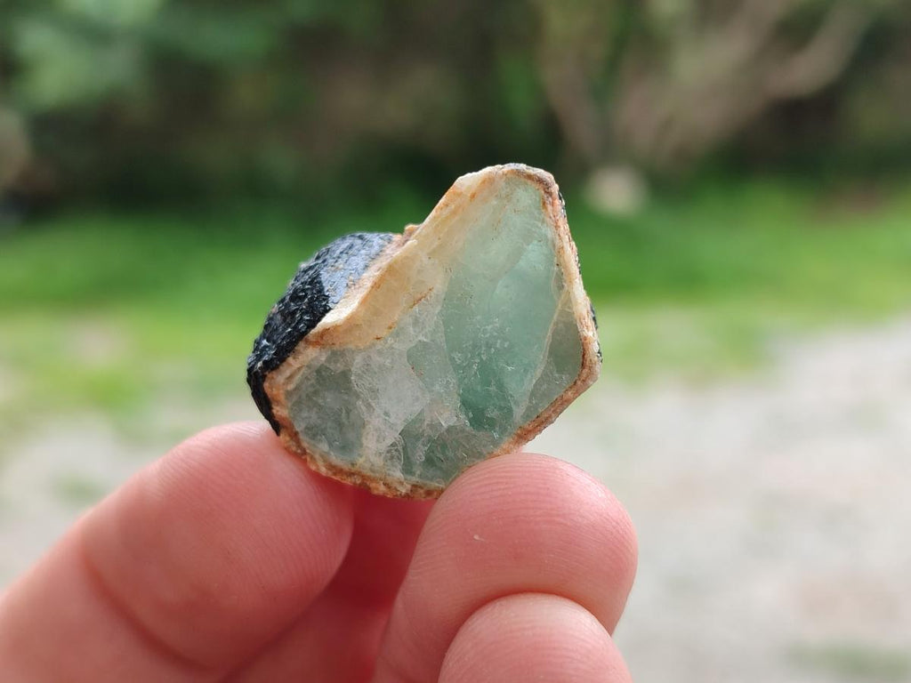 Natural Rare Aquamarine in Black Tourmaline Specimens x 76 From Karibib, Namibia