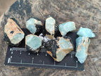 Natural Rare Aquamarine in Black Tourmaline Specimens x 76 From Karibib, Namibia