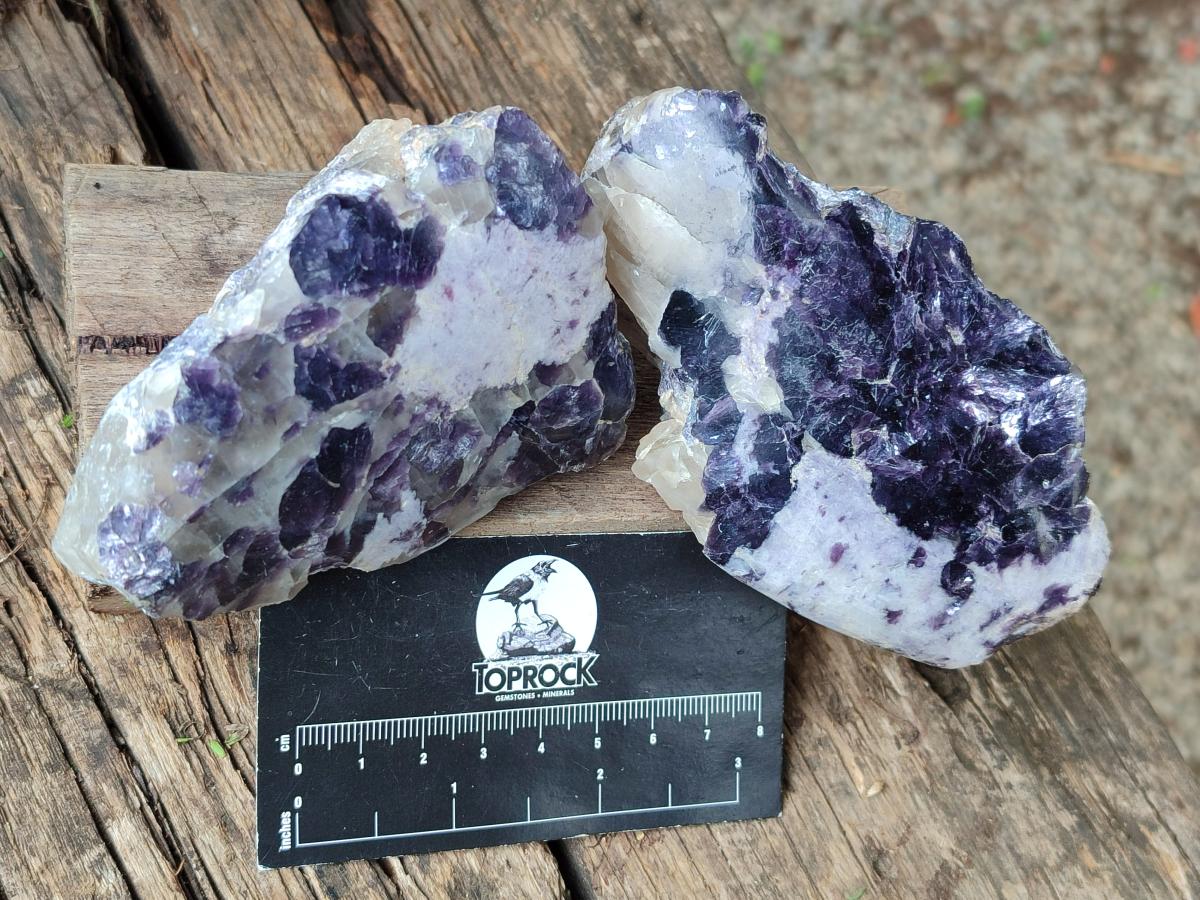 Polished One Side Silver Leaf Lepidolite x 6 From Zimbabwe