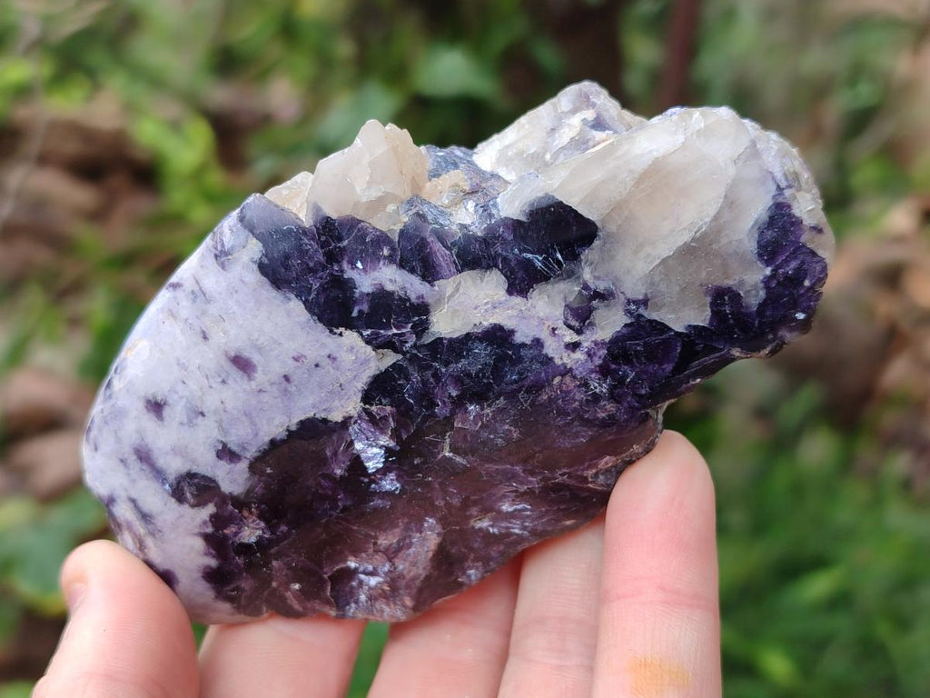 Polished One Side Silver Leaf Lepidolite x 6 From Zimbabwe