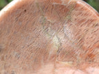 Polished XL Flower Amethyst Sphere with Orange Feldspar Stand x 2 From Madagascar