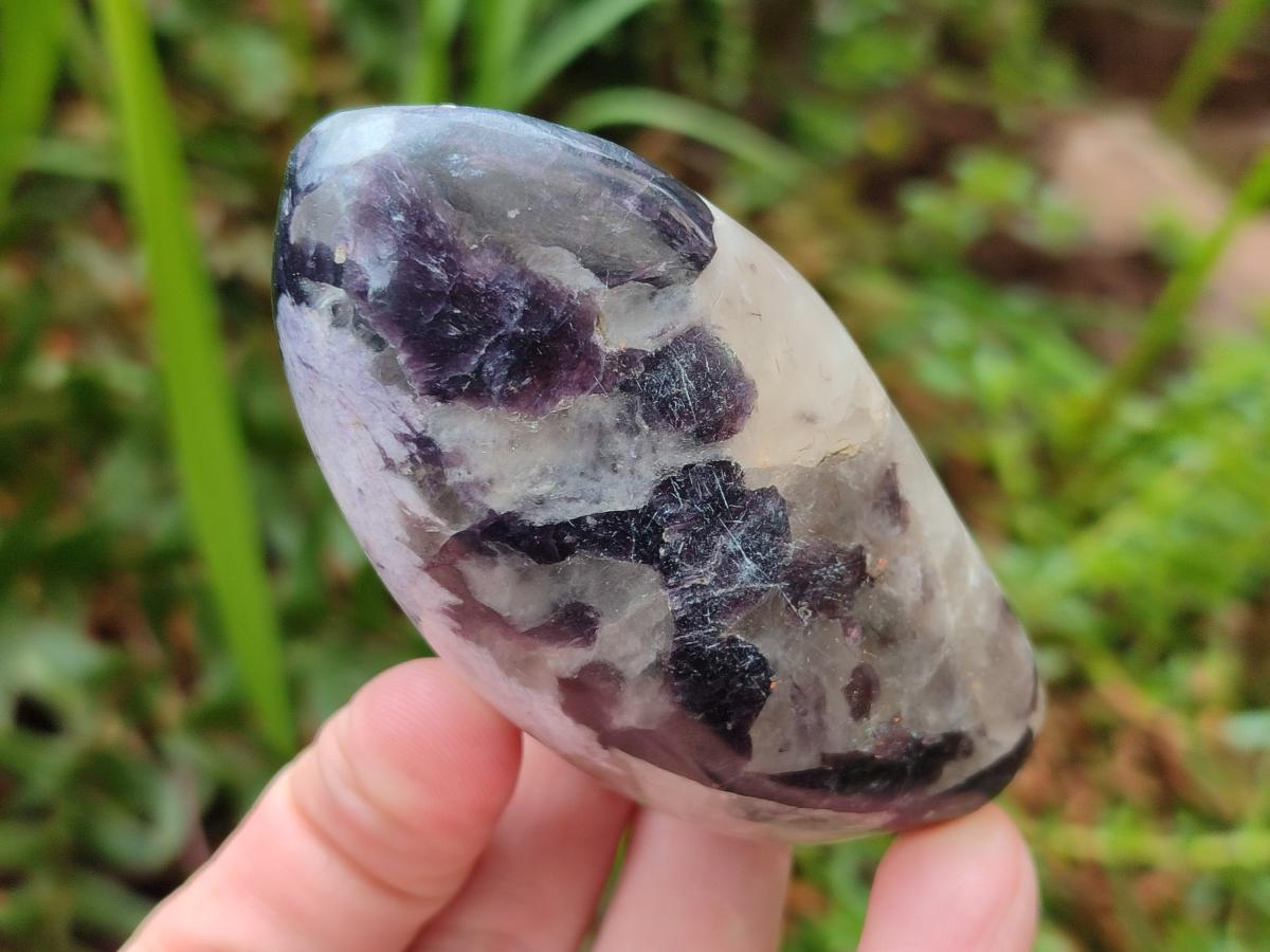 Polished Silver Leaf Lepidolite Standing Display Pieces x 6 From Zimbabwe