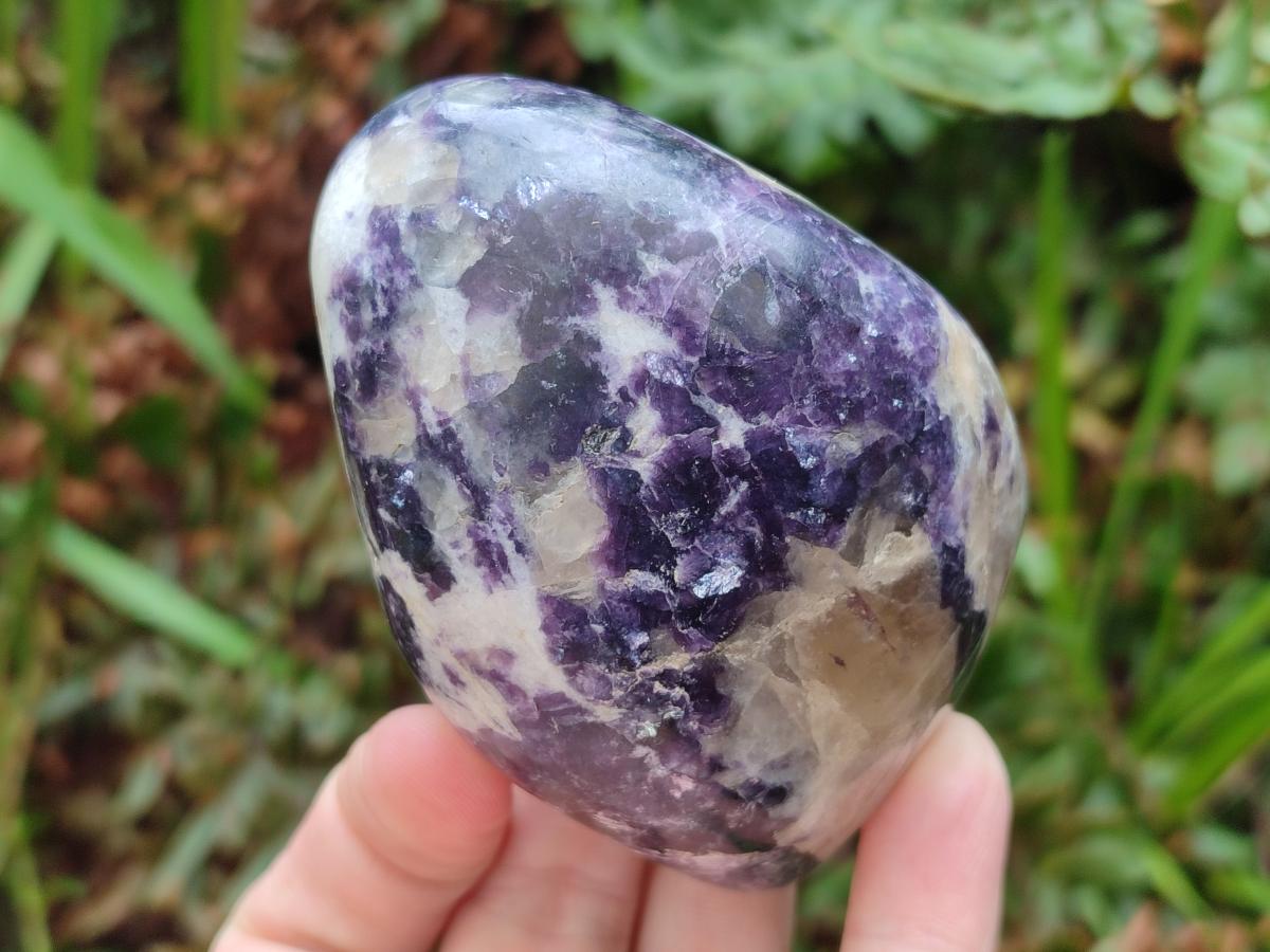 Polished Silver Leaf Lepidolite Standing Display Pieces x 6 From Zimbabwe