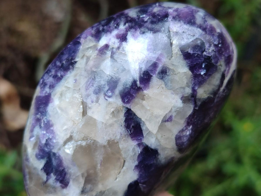 Polished Silver Leaf Lepidolite Standing Display Pieces x 6 From Zimbabwe