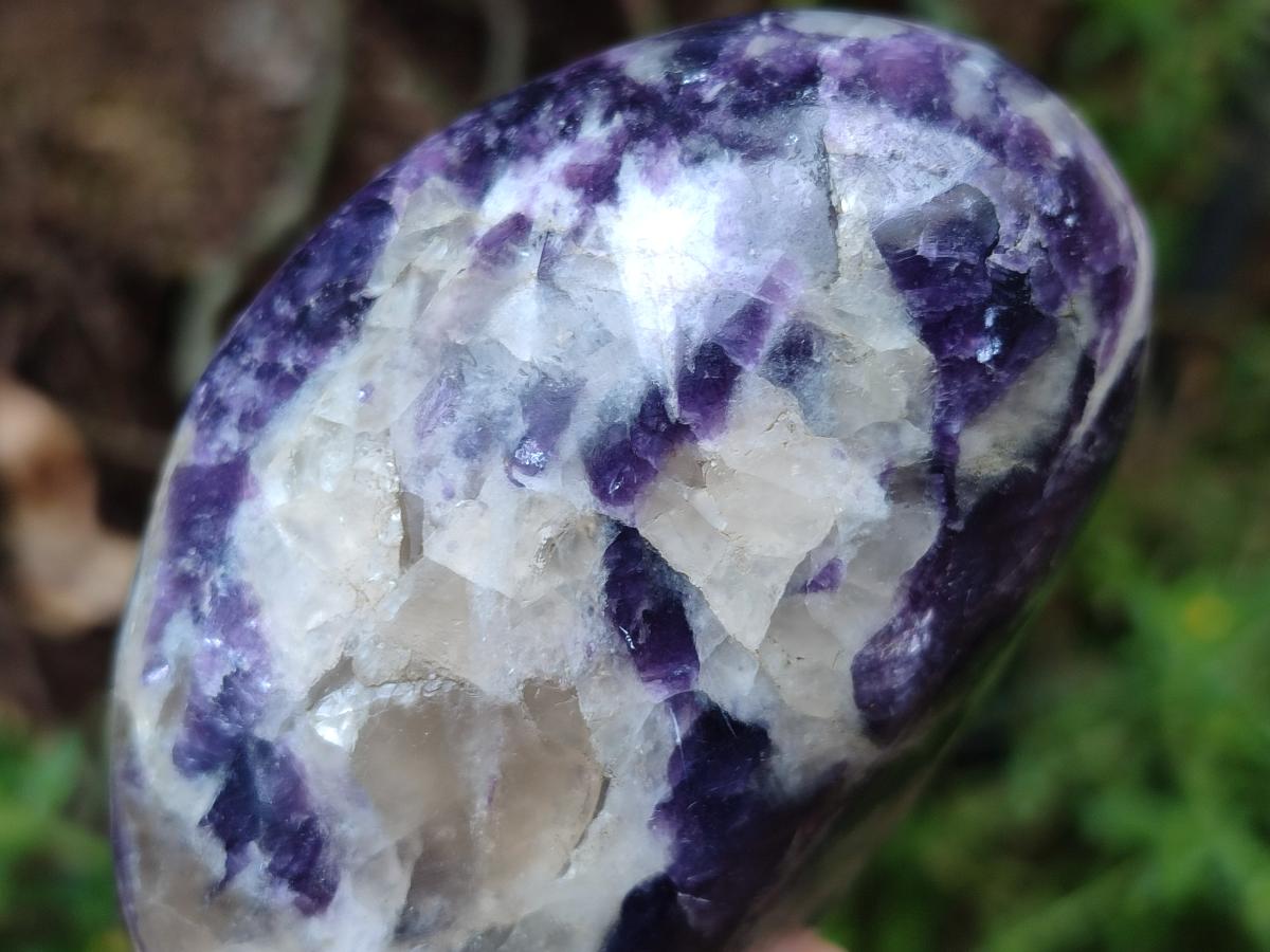 Polished Silver Leaf Lepidolite Standing Display Pieces x 6 From Zimbabwe