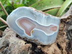 Polished One Side Red Shashe River Agate Nodules x 4 From Shashe River, Zimbabwe