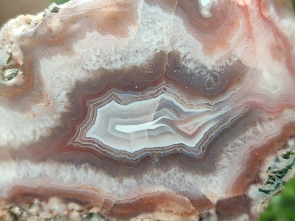 Polished One Side Red Shashe River Agate Nodules x 4 From Shashe River, Zimbabwe