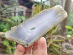 Polished One Side Blue Lace Agate Geodes Slices x 6 From Nsanje, Malawi