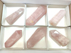 Polished Mix of Gemmy Rose Quartz Pieces x 6 From Madagascar
