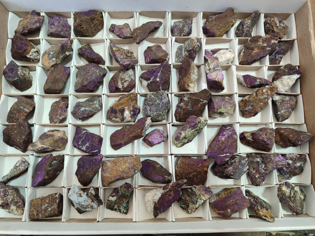 Natural Metallic Cobbed Purpurite Specimens x 70 From Erongo, Namibia - Toprock Gemstones and Minerals 