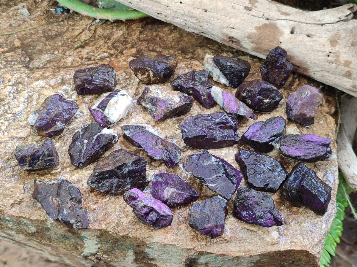Natural Metallic Cobbed Purpurite Specimens x 70 From Erongo, Namibia - Toprock Gemstones and Minerals 