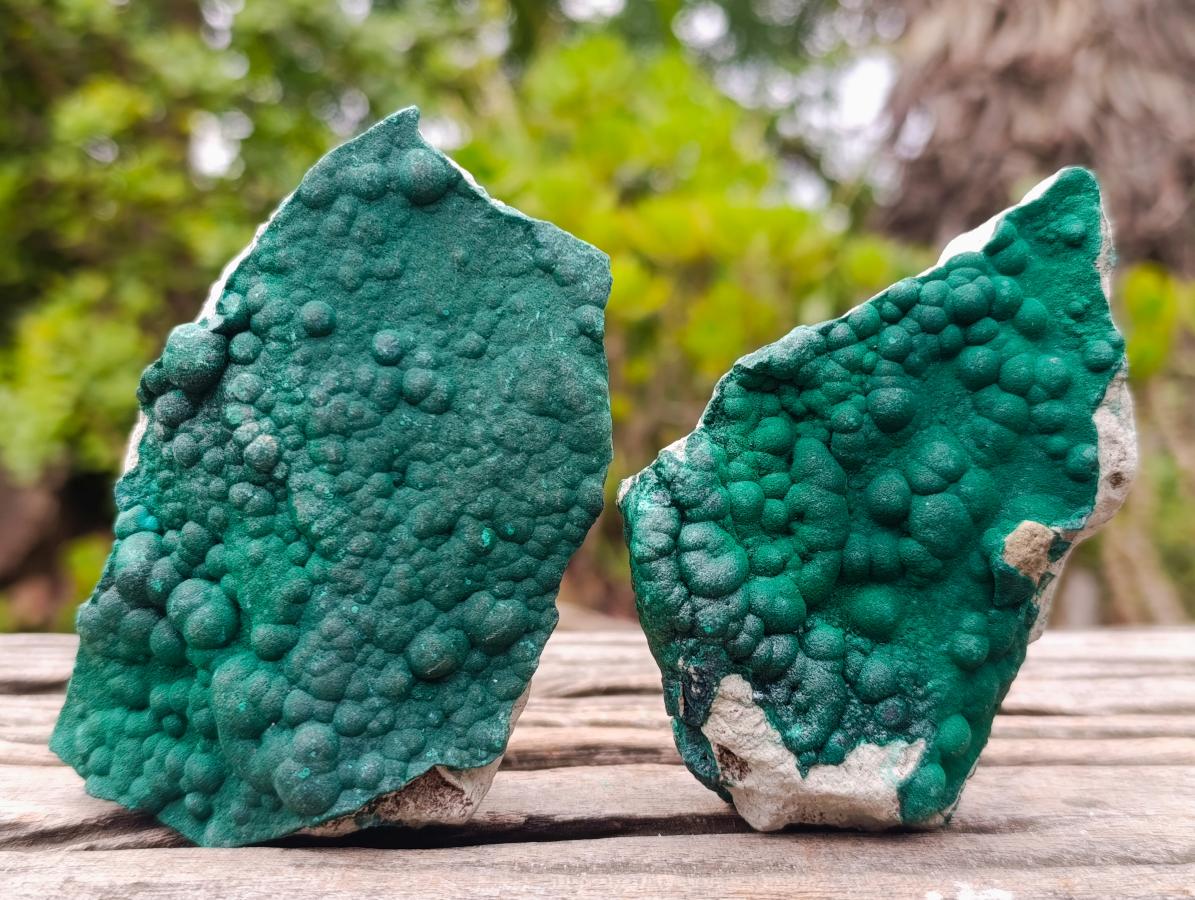 Natural Botryoidal Malachite Specimens x 6 From Kolwezi, Congo - Toprock Gemstones and Minerals 