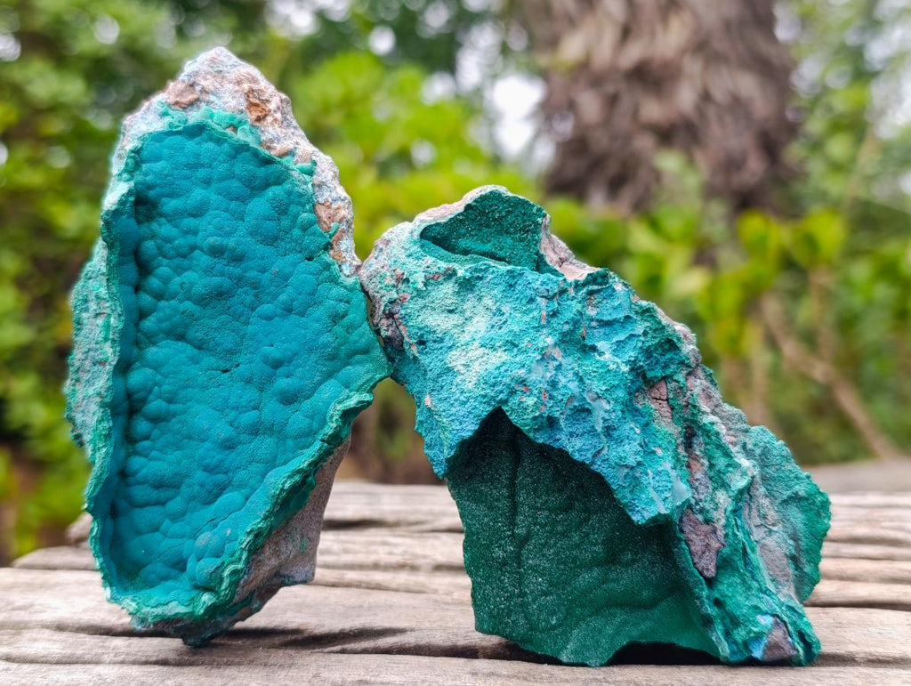 Natural Botryoidal Malachite Specimens x 6 From Kolwezi, Congo - Toprock Gemstones and Minerals 