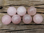 Polished Small Gemmy Rose Quartz Sphere x 6 From Madagascar - Toprock Gemstones and Minerals 