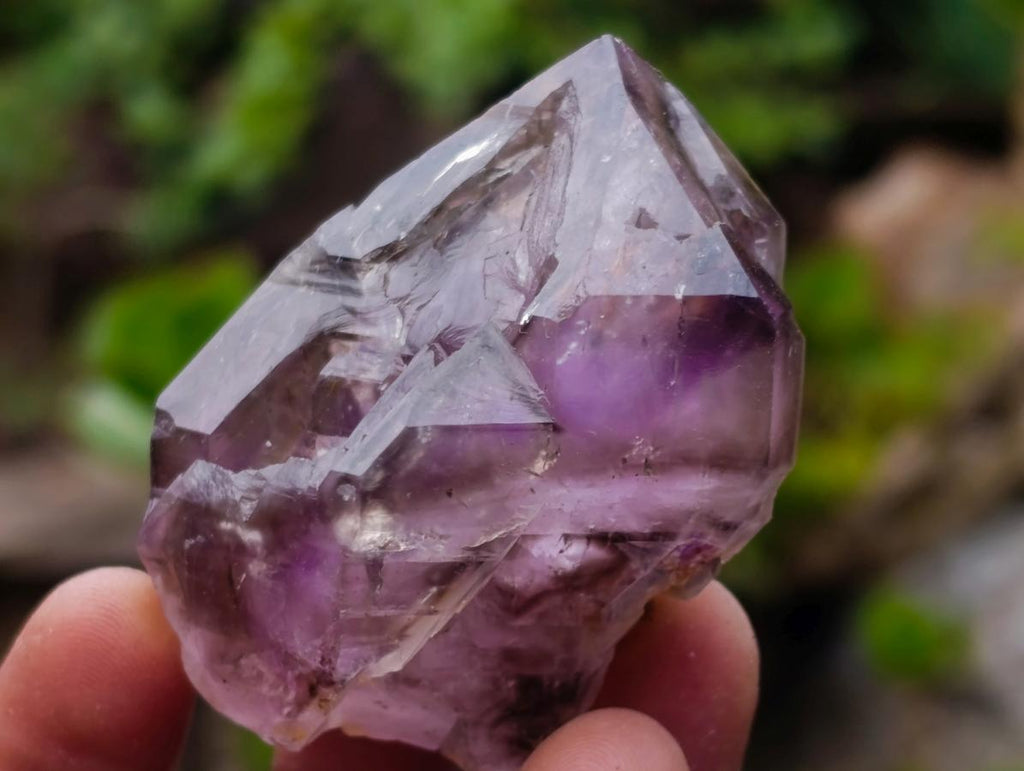 Natural Smokey Window Amethyst Skeletal Crystals x 12 From Chiredzi, Zimbabwe - Toprock Gemstones and Minerals 