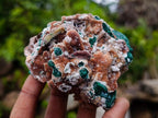 Natural Rare Drusy Coated Chrysocolla Specimens with Malachite on Dolomite Matrix x 12 From Lupoto Mine, Congo - Toprock Gemstones and Minerals 