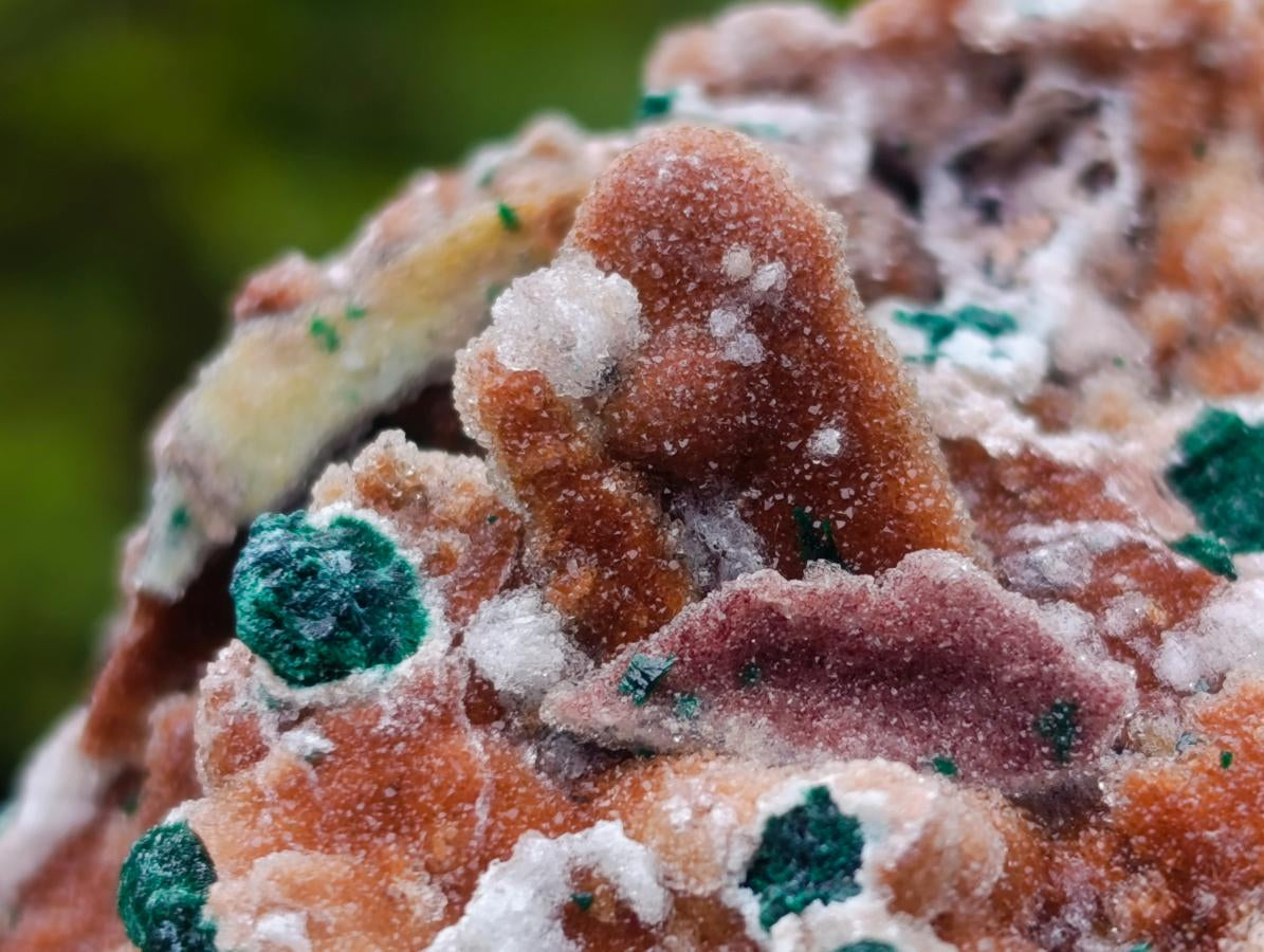 Natural Rare Drusy Coated Chrysocolla Specimens with Malachite on Dolomite Matrix x 12 From Lupoto Mine, Congo - Toprock Gemstones and Minerals 