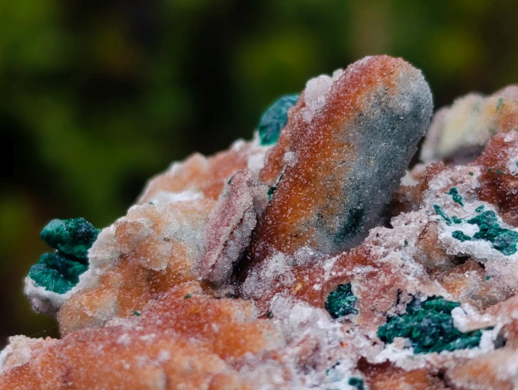 Natural Rare Drusy Coated Chrysocolla Specimens with Malachite on Dolomite Matrix x 12 From Lupoto Mine, Congo - Toprock Gemstones and Minerals 