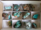 Natural Rare Drusy Coated Chrysocolla Specimens with Malachite on Dolomite Matrix x 12 From Lupoto Mine, Congo - Toprock Gemstones and Minerals 