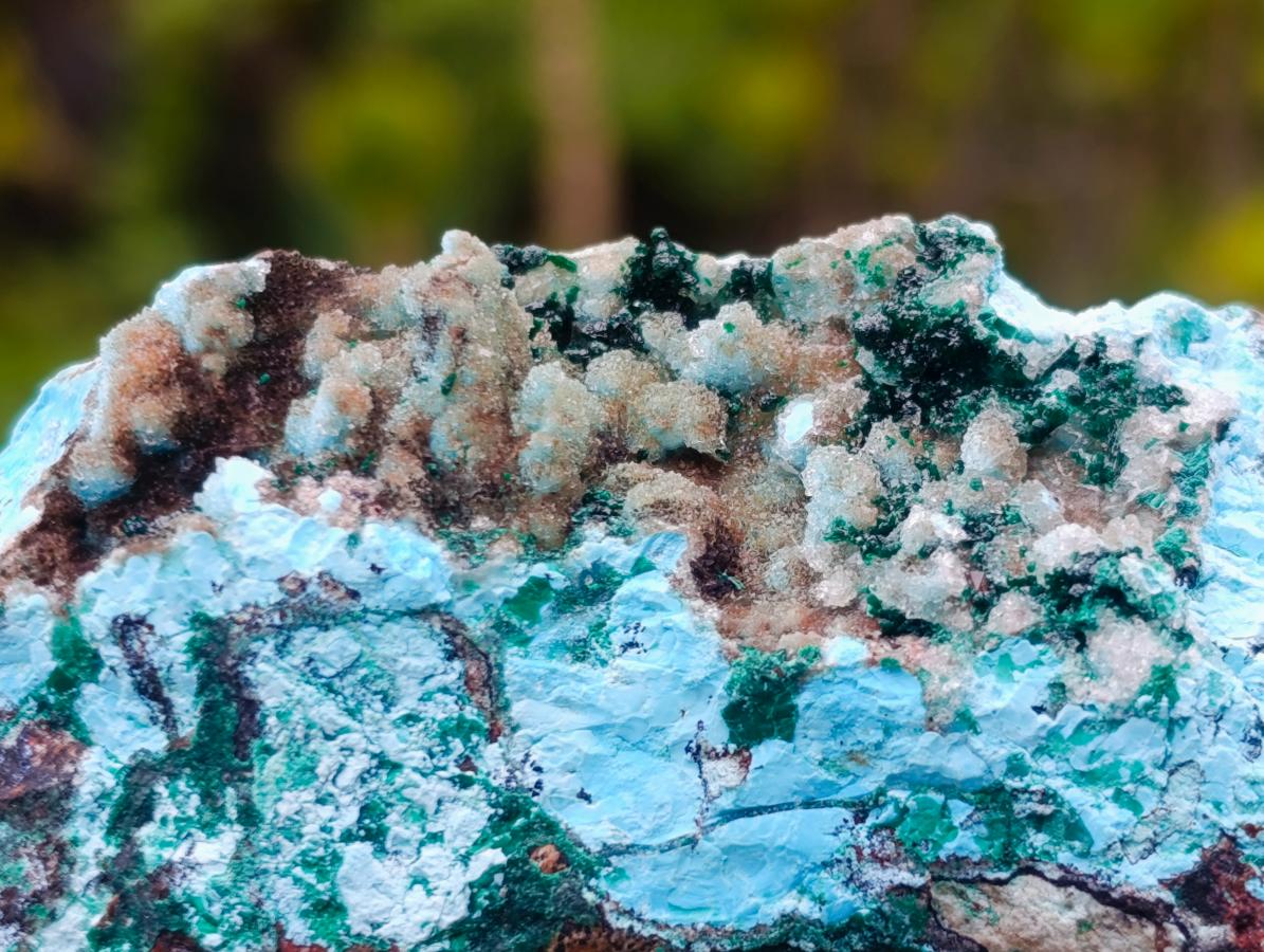 Natural Rare Drusy Coated Chrysocolla Specimens with Malachite on Dolomite Matrix x 12 From Lupoto Mine, Congo - Toprock Gemstones and Minerals 