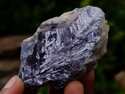 Polished One Side Silver Leaf Lepidolite Slices x 24 From Zimbabwe - Toprock Gemstones and Minerals 