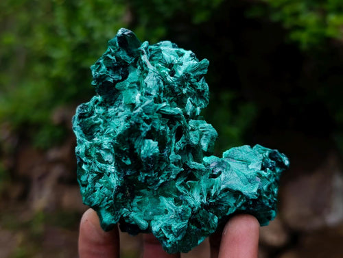 Natural Silky Malachite Specimens x 6 From Kasompe, Congo - Toprock Gemstones and Minerals 