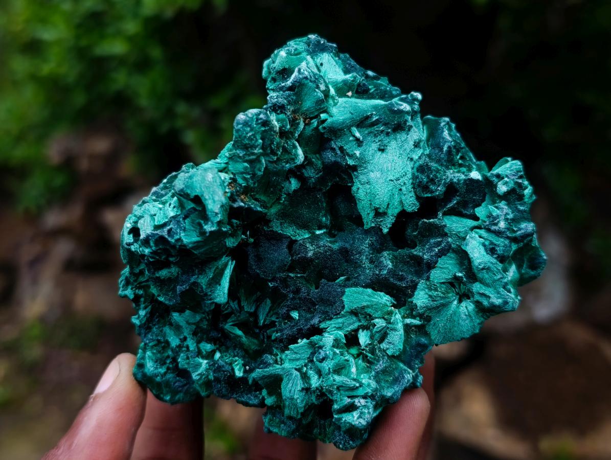 Natural Silky Malachite Specimens x 6 From Kasompe, Congo - Toprock Gemstones and Minerals 