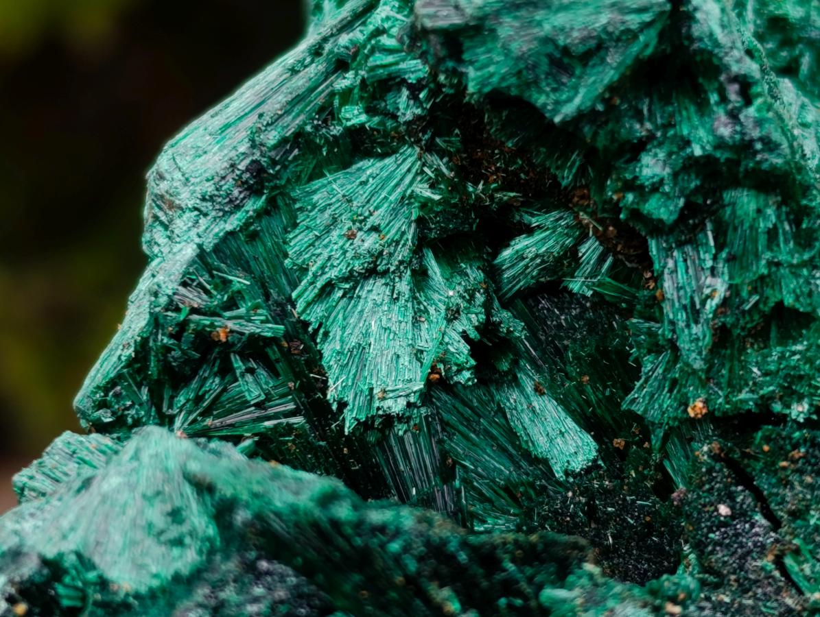 Natural Silky Malachite Specimens x 6 From Kasompe, Congo - Toprock Gemstones and Minerals 