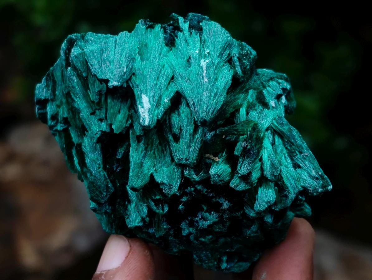 Natural Silky Malachite Specimens x 6 From Kasompe, Congo - Toprock Gemstones and Minerals 