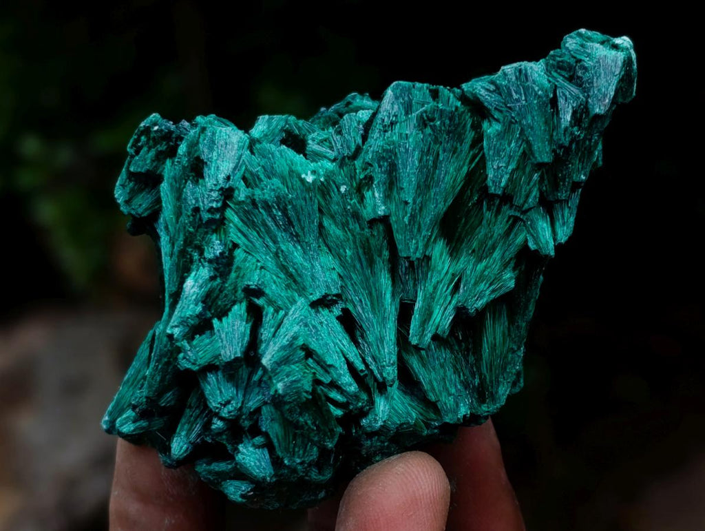 Natural Silky Malachite Specimens x 6 From Kasompe, Congo - Toprock Gemstones and Minerals 