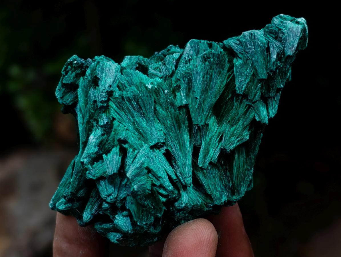 Natural Silky Malachite Specimens x 6 From Kasompe, Congo - Toprock Gemstones and Minerals 