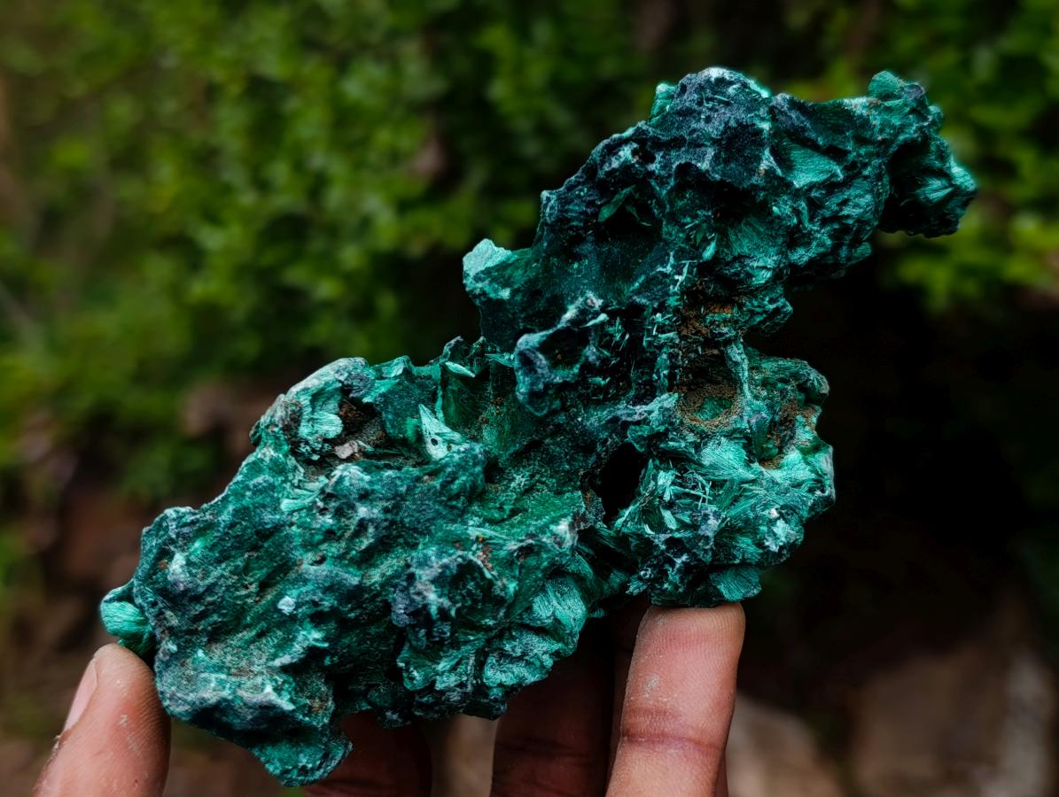 Natural Silky Malachite Specimens x 6 From Kasompe, Congo - Toprock Gemstones and Minerals 