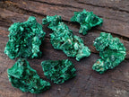 Natural Silky Malachite Specimens x 6 From Kasompe, Congo - Toprock Gemstones and Minerals 