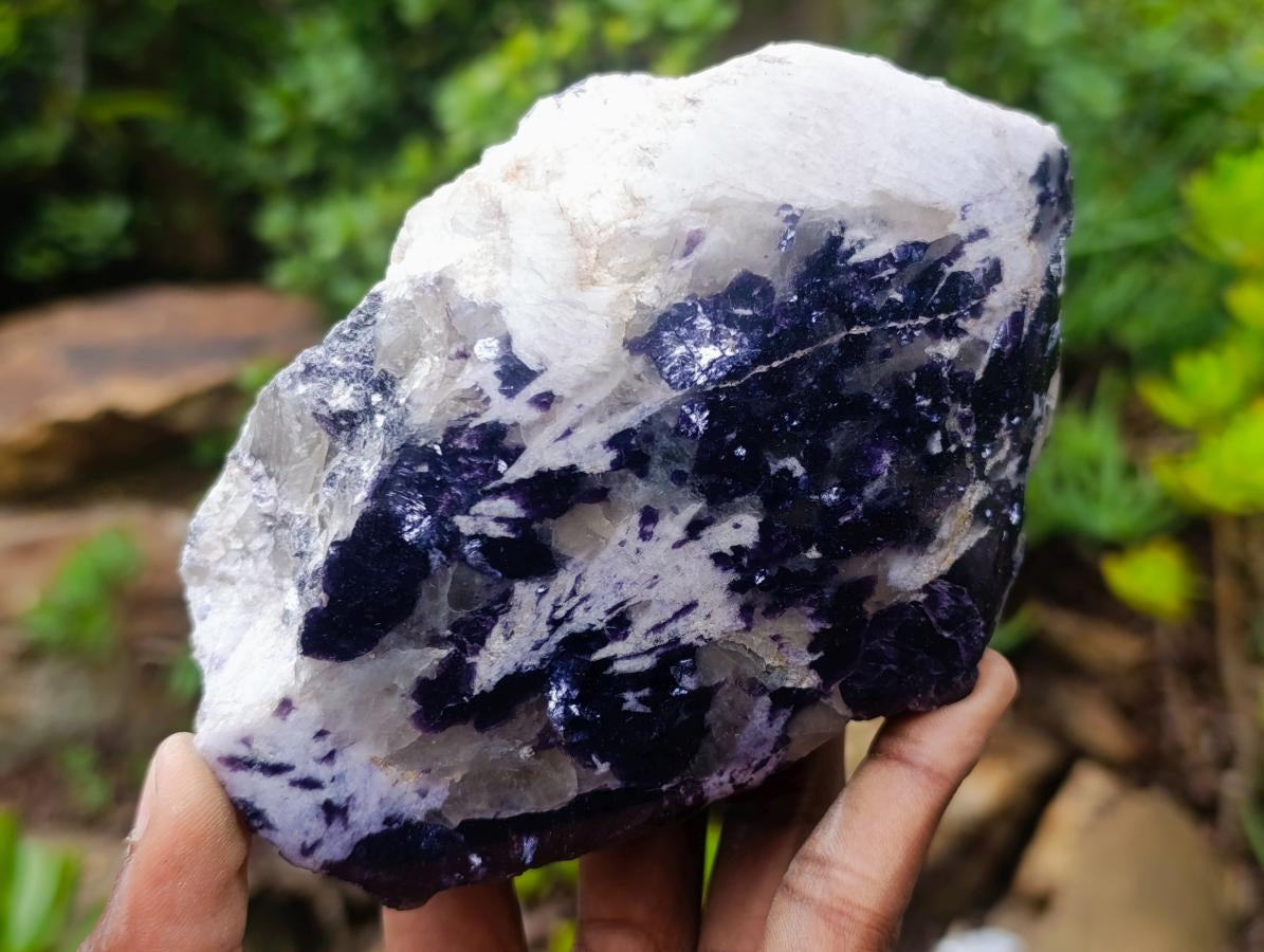 Polished Large One Side Silver Leaf Lepidolite Slices x 4 From Zimbabwe - Toprock Gemstones and Minerals 
