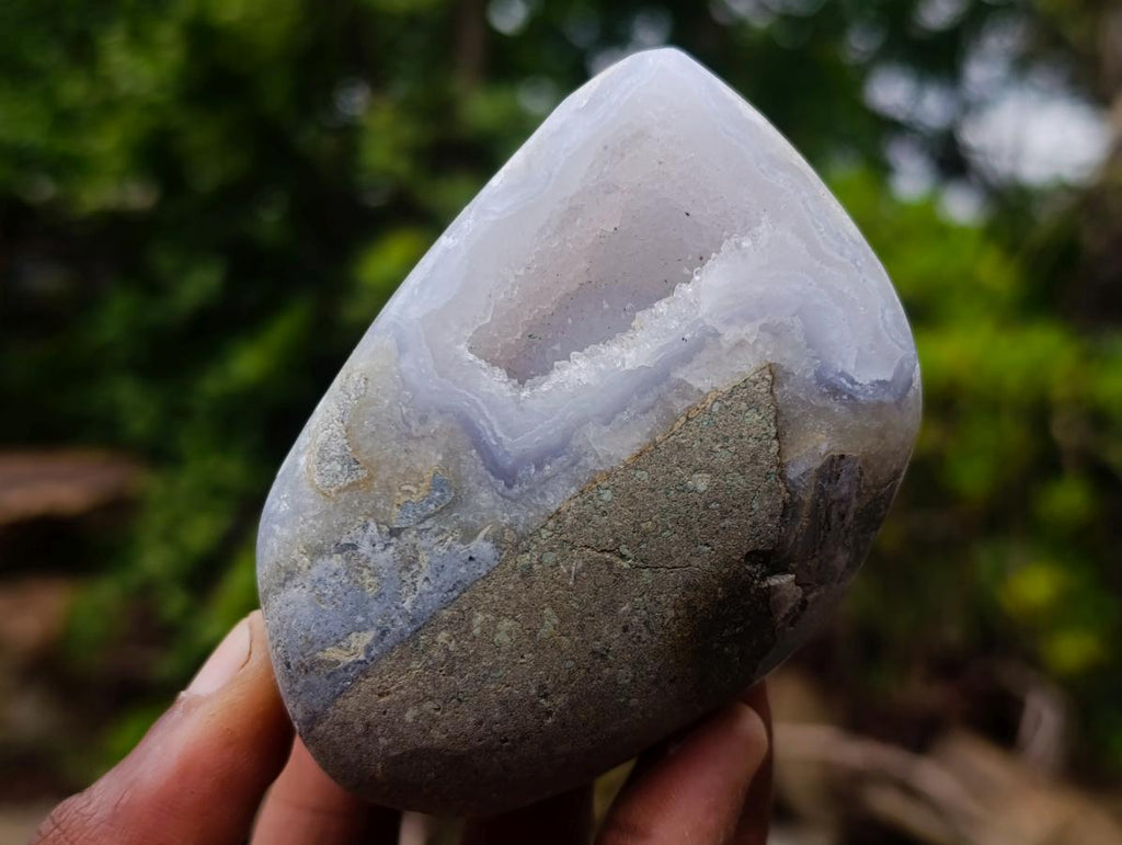 Polished Blue Lace Agate Free Forms x 7 From Nsanje, Malawi - Toprock Gemstones and Minerals 