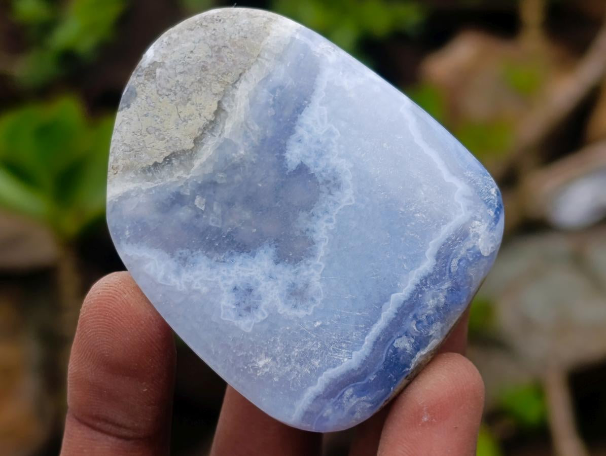Polished Blue Lace Agate Free Forms x 7 From Nsanje, Malawi - Toprock Gemstones and Minerals 