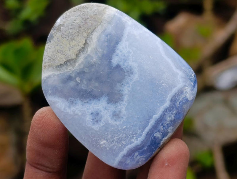 Polished Blue Lace Agate Free Forms x 7 From Nsanje, Malawi - Toprock Gemstones and Minerals 
