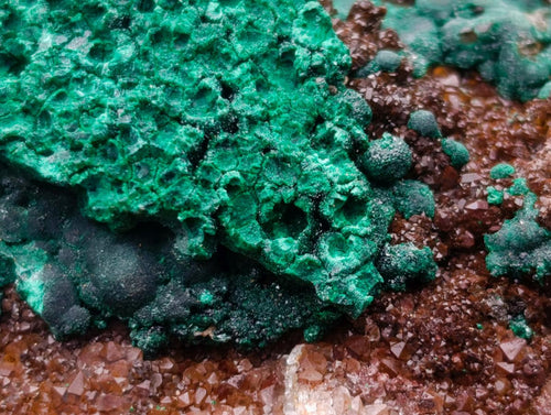 Natural Large Botryoidal Crystalline Malachite Specimen on Dolomite Matrix x 1 From Mudinga, Congo - Toprock Gemstones and Minerals 