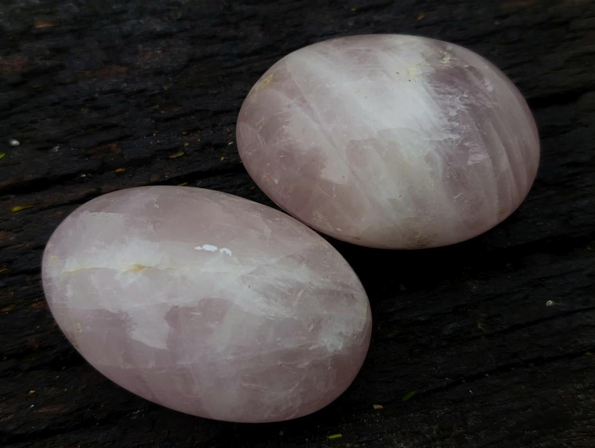 Polished Large Gemmy Rose Quartz Palm Stones x 12 From Madagascar - Toprock Gemstones and Minerals 