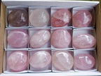 Polished Large Gemmy Rose Quartz Palm Stones x 12 From Madagascar - Toprock Gemstones and Minerals 