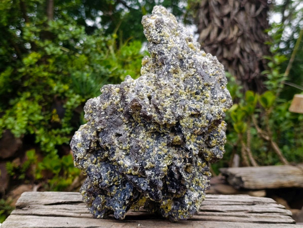 Natural XL Smokey Fluorite Specimen with Yellow Muscovite Mica x 1 From Erongo, Namibia - Toprock Gemstones and Minerals 