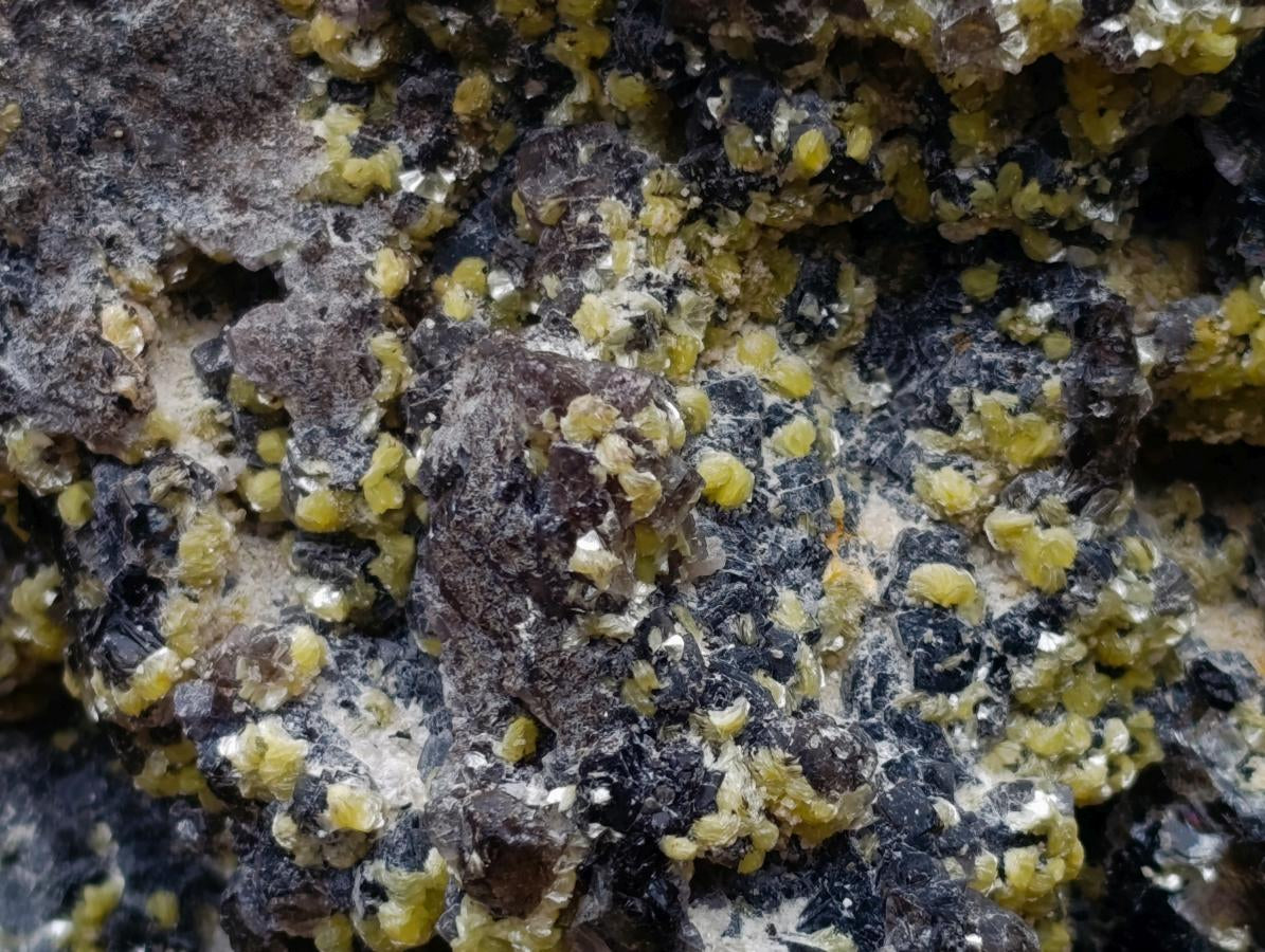 Natural XL Smokey Fluorite Specimen with Yellow Muscovite Mica x 1 From Erongo, Namibia - Toprock Gemstones and Minerals 