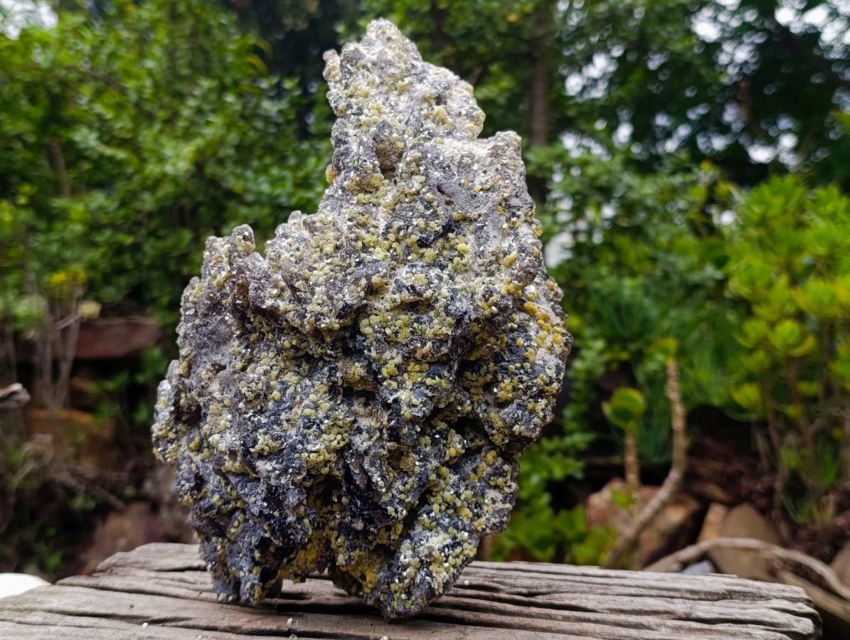 Natural XL Smokey Fluorite Specimen with Yellow Muscovite Mica x 1 From Erongo, Namibia - Toprock Gemstones and Minerals 