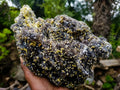 Natural XL Smokey Fluorite Specimen with Yellow Muscovite Mica x 1 From Erongo, Namibia - Toprock Gemstones and Minerals 